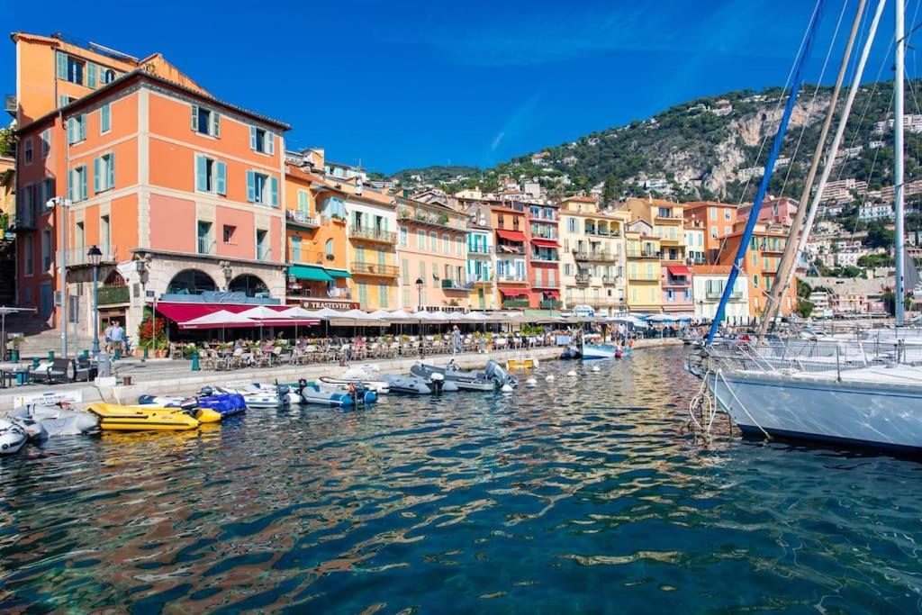 #40 Bright Sea View Suite For 6 2Mins Walk Port & Sea Villefranche-sur-Mer Esterno foto