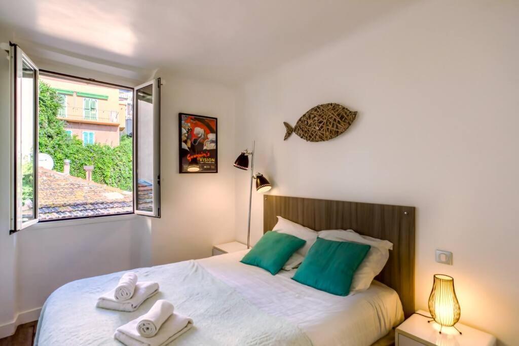 #40 Bright Sea View Suite For 6 2Mins Walk Port & Sea Villefranche-sur-Mer Esterno foto