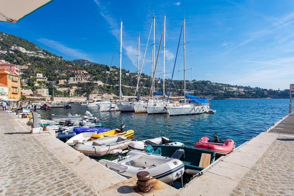 #40 Bright Sea View Suite For 6 2Mins Walk Port & Sea Villefranche-sur-Mer Esterno foto